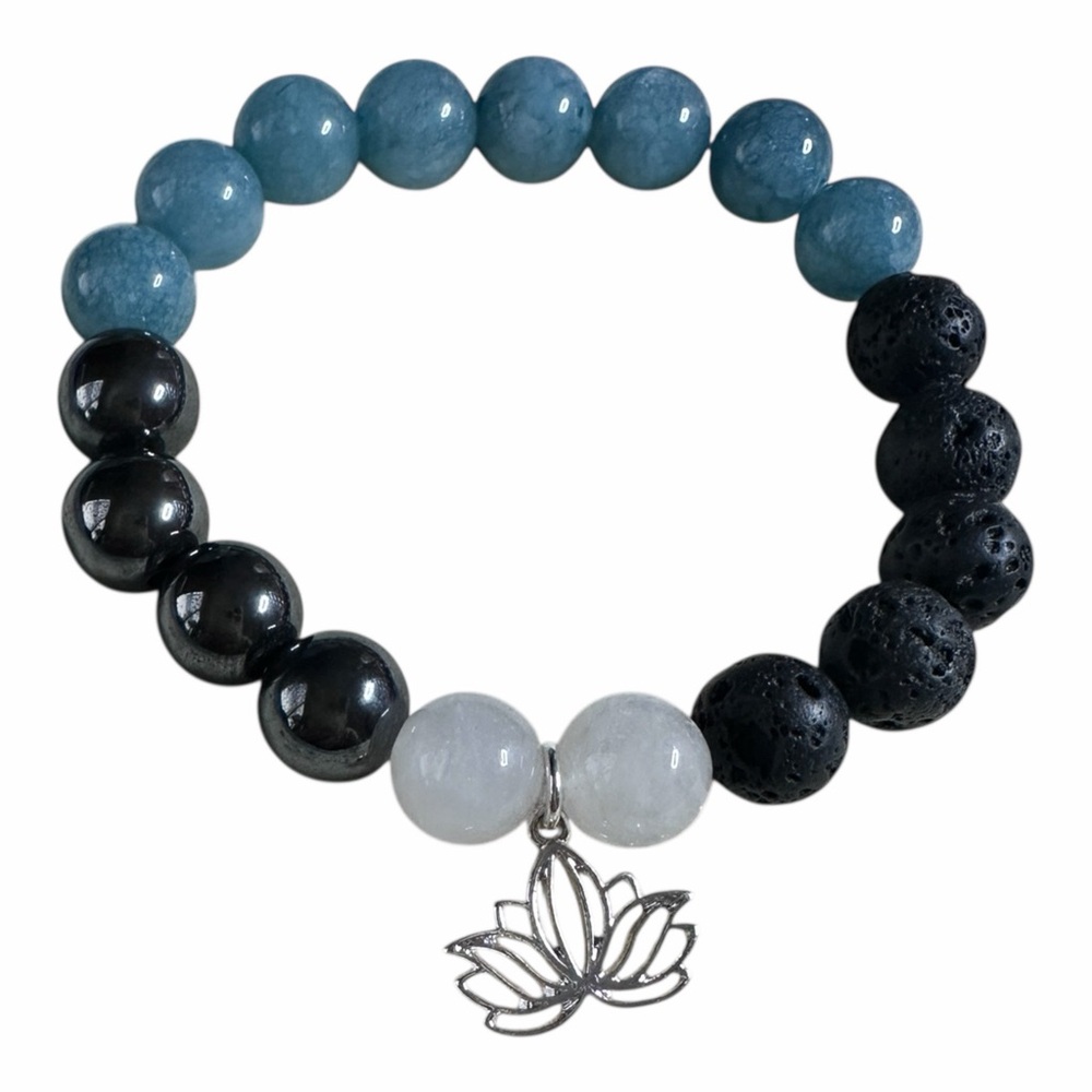 🌊Ocean Calm – Aquamarine Harmony Bracelet - Picture 9 of 10